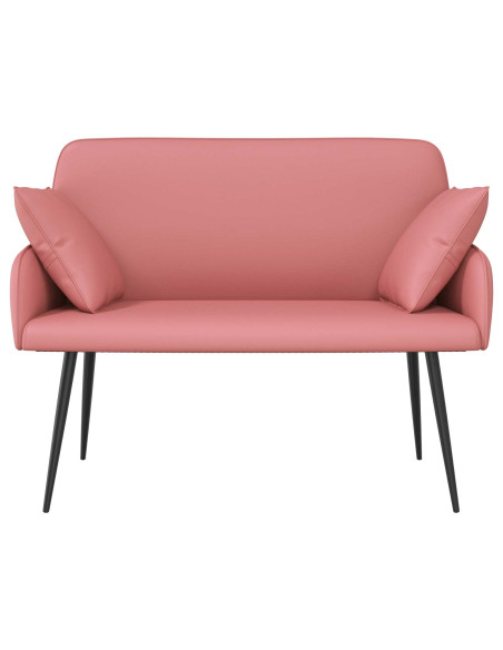 Divano a 2 posti con gambe in metallo 2 posto Rosa Similpelle