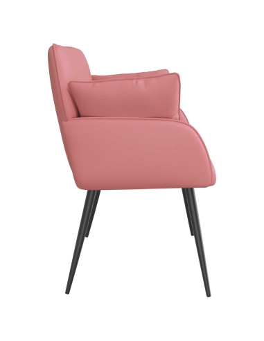 Divano a 2 posti con gambe in metallo 2 posto Rosa Similpelle