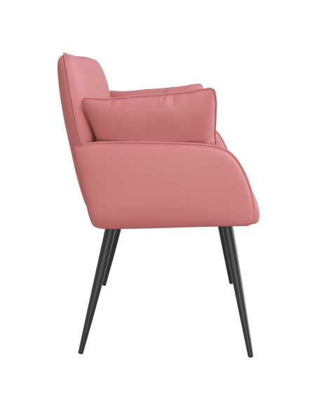 Divano a 2 posti con gambe in metallo 2 posto Rosa Similpelle