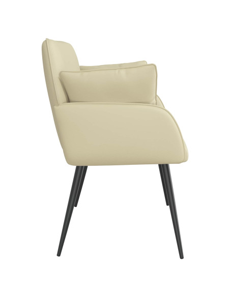 Divano a 2 posti con gambe in metallo 2 posto Crema Similpelle