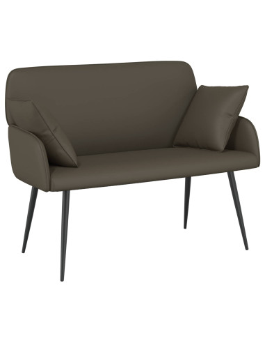 Divano a 2 posti con gambe in metallo 2 posto Grigio Similpelle