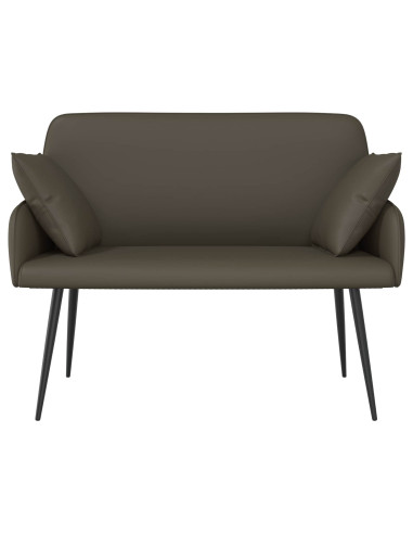 Divano a 2 posti con gambe in metallo 2 posto Grigio Similpelle