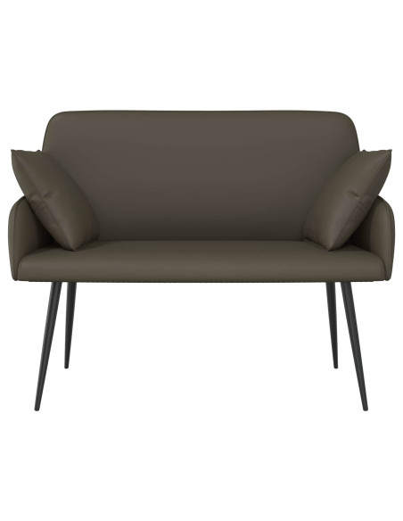 Divano a 2 posti con gambe in metallo 2 posto Grigio Similpelle