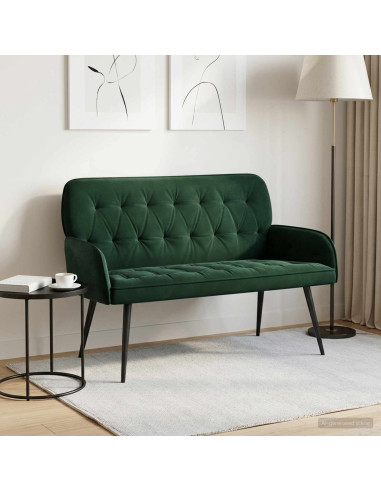 Divano a 2 posti con gambe in metallo 2 posto Verde Scuro