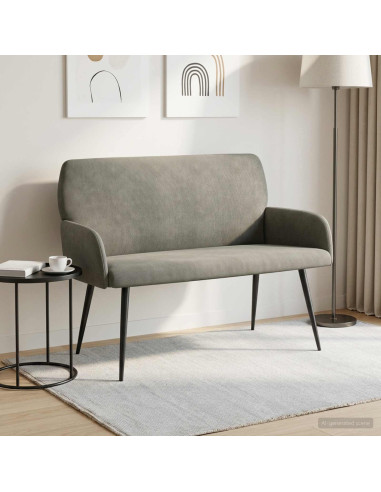 Divano 2 posti con gambe in metallo 2 posto Grigio Chiaro