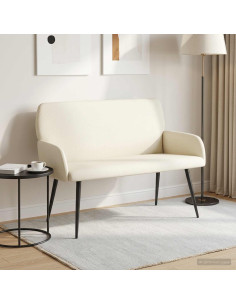 Divano 2 posti con gambe in metallo 2 posto Crema