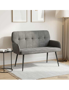 Divano a 2 posti con gambe in metallo 2 posto Grigio Scuro