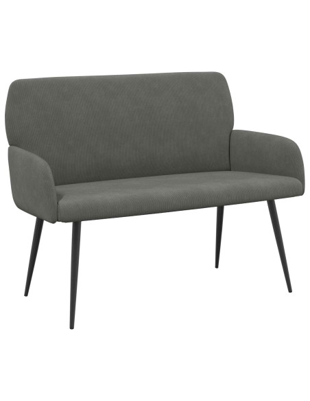 Divano 2 posti con gambe in metallo 2 posto Grigio Scuro