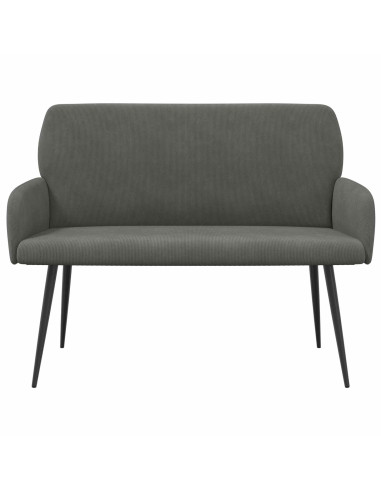 Divano 2 posti con gambe in metallo 2 posto Grigio Scuro