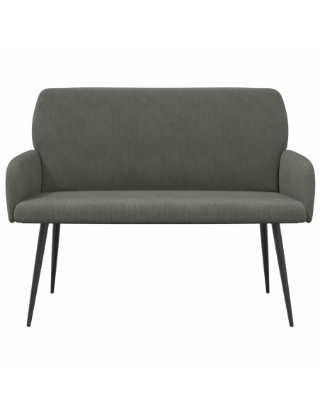 Divano 2 posti con gambe in metallo 2 posto Grigio Scuro