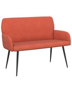 Divano 2 posti con gambe in metallo 2 posto Rosso Arancio 2