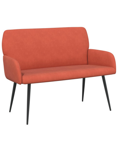 Divano 2 posti con gambe in metallo 2 posto Rosso Arancio