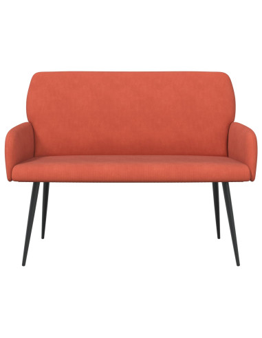 Divano 2 posti con gambe in metallo 2 posto Rosso Arancio