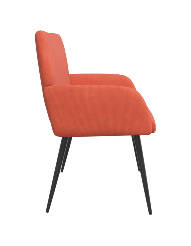 Divano 2 posti con gambe in metallo 2 posto Rosso Arancio