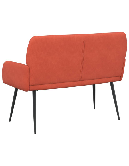 Divano 2 posti con gambe in metallo 2 posto Rosso Arancio