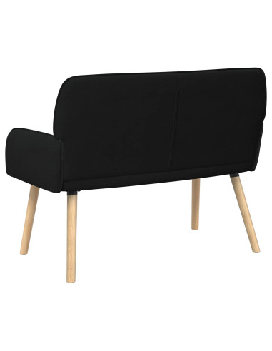 Divano a 2 Posti con Gambe in Legno Massello 2 posto Nero