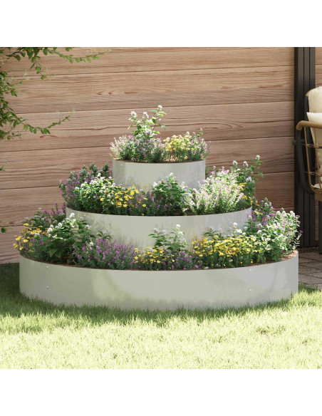Vaso da giardino Argento 120 x 120 x 20 cm Acciaio zincato