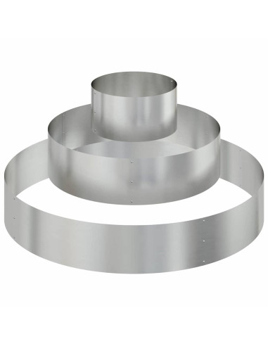 Vaso da giardino Argento 120 x 120 x 20 cm Acciaio zincato