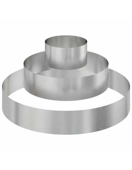 Vaso da giardino Argento 120 x 120 x 20 cm Acciaio zincato