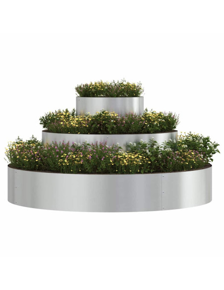 Vaso da giardino Argento 120 x 120 x 20 cm Acciaio zincato