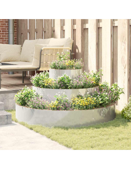 Vaso da giardino Argento 120 x 120 x 20 cm Acciaio zincato