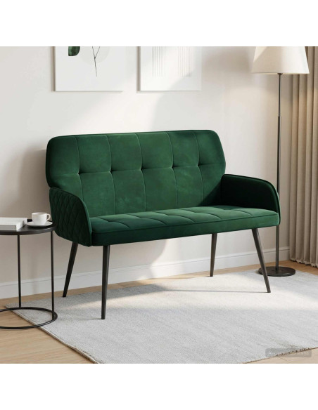 Divano a 2 posti con gambe in metallo 2 posto Verde Scuro
