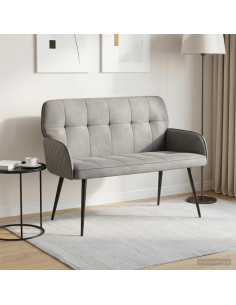 Divano a 2 posti con gambe in metallo 2 posto Grigio Chiaro
