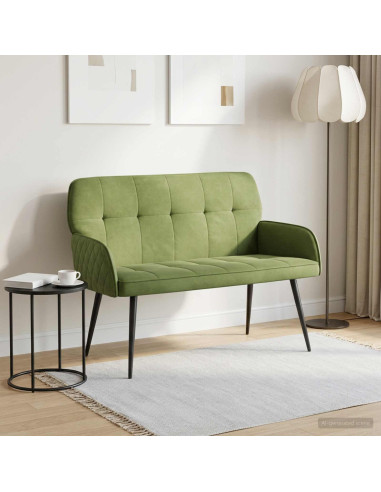 Divano a 2 posti con gambe in metallo 2 posto Verde chiaro