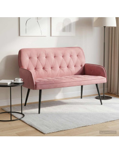 Divano a 2 posti con gambe in metallo 2 posto Rosa Velluto