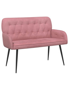 Divano a 2 posti con gambe in metallo 2 posto Rosa Velluto 2