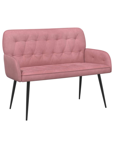 Divano a 2 posti con gambe in metallo 2 posto Rosa Velluto