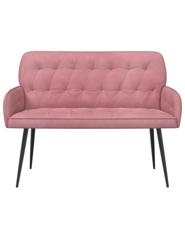 Divano a 2 posti con gambe in metallo 2 posto Rosa Velluto