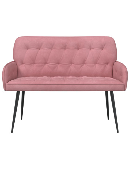 Divano a 2 posti con gambe in metallo 2 posto Rosa Velluto