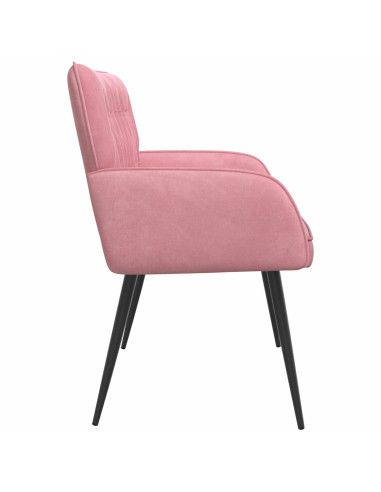 Divano a 2 posti con gambe in metallo 2 posto Rosa Velluto