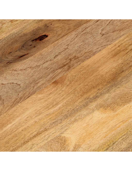 Piano Tavolo 140x60x3,8 cm Ovale in Legno Massello di Mango