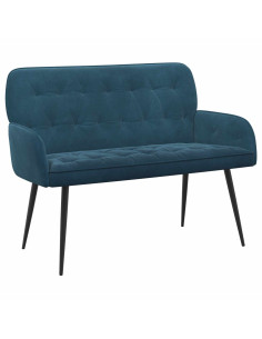 Divano a 2 posti con gambe in metallo 2 posto Blu Velluto 2