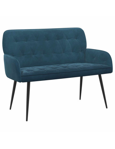 Divano a 2 posti con gambe in metallo 2 posto Blu Velluto