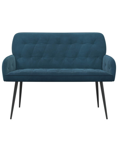 Divano a 2 posti con gambe in metallo 2 posto Blu Velluto