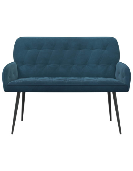 Divano a 2 posti con gambe in metallo 2 posto Blu Velluto