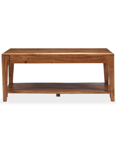 Tavolino da Salotto in Legno Massello 88x50x38 cm
