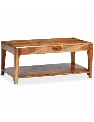 Tavolino da Salotto in Legno Massello 88x50x38 cm