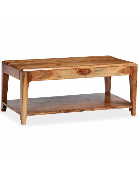 Tavolino da Salotto in Legno Massello 88x50x38 cm