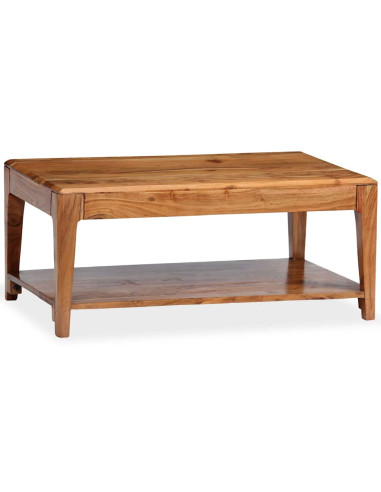Tavolino da Salotto in Legno Massello 88x50x38 cm
