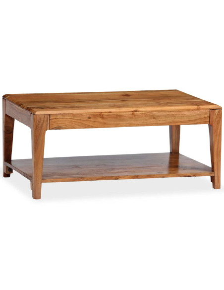 Tavolino da Salotto in Legno Massello 88x50x38 cm