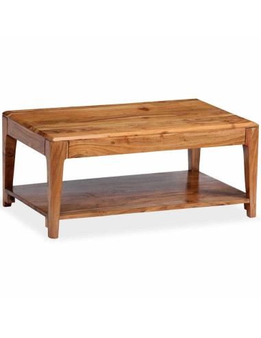 Tavolino da Salotto in Legno Massello 88x50x38 cm