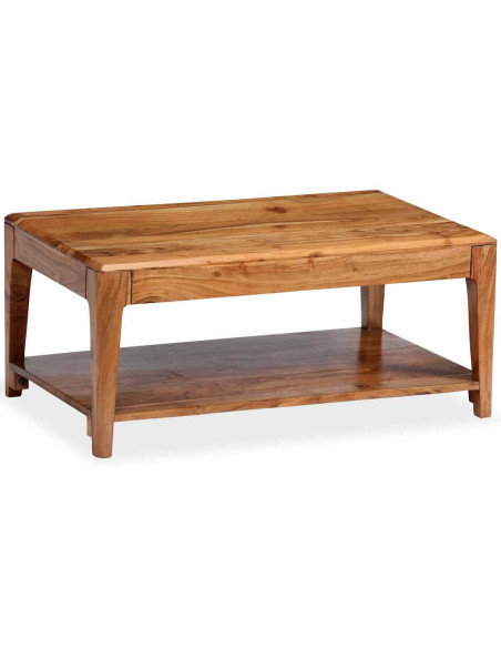 Tavolino da Salotto in Legno Massello 88x50x38 cm