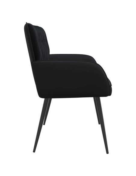 Divano a 2 posti con gambe in metallo 2 posto Nero Velluto