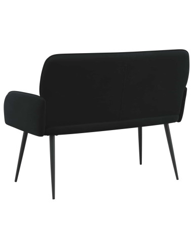 Divano a 2 posti con gambe in metallo 2 posto Nero Velluto