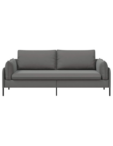 Divano 3-Persone 3 posto Grigio Scuro 222 x 81 x 89 cm Velluto