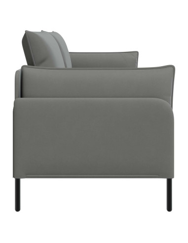 Divano 3-Persone 3 posto Grigio Scuro 222 x 81 x 89 cm Velluto
